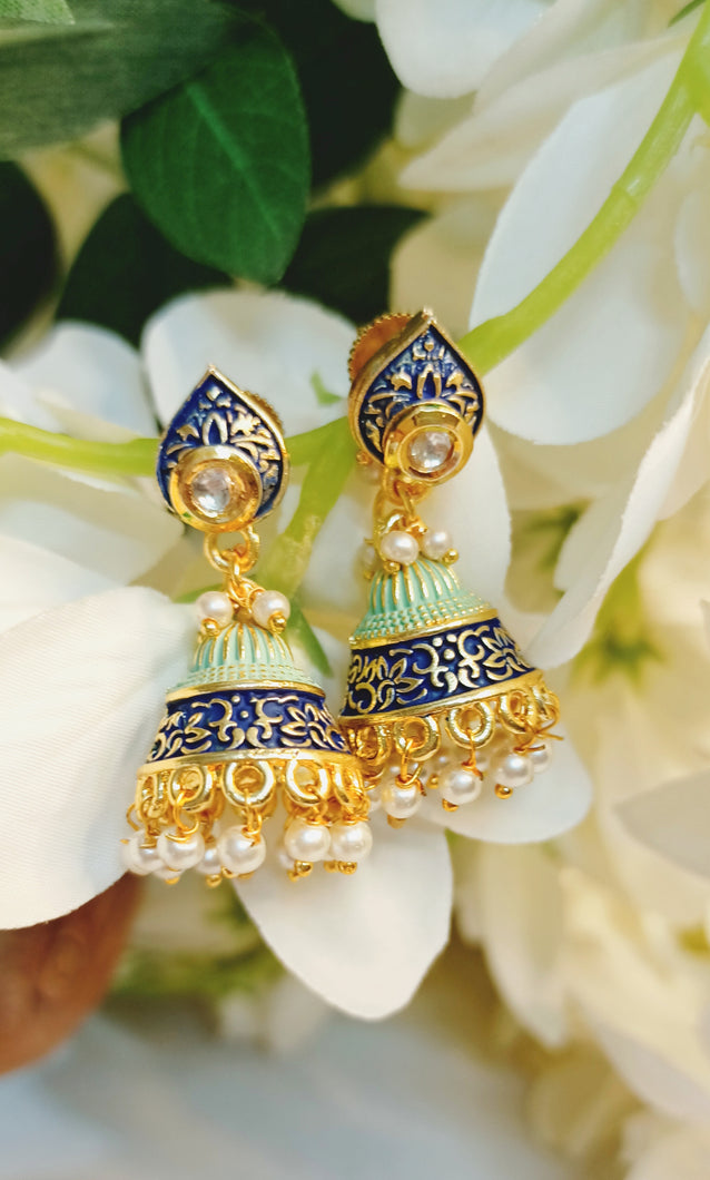 REHA R1 MEENAKARI EARRINGS freeshipping - CASA ROZEN