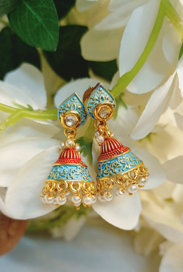 REHA R2 MEENAKARI EARRINGS freeshipping - CASA ROZEN