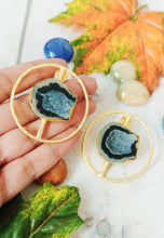 Load image into Gallery viewer, Scala Ash Black Window Druzy Stone Earrings freeshipping - CASA ROZEN
