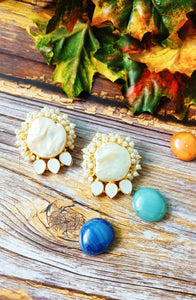 Tira Baroque Pearl Stud Earrings freeshipping - CASA ROZEN