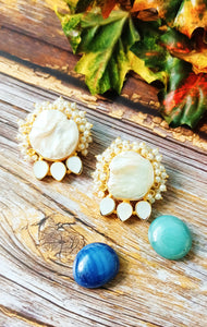 Tira Baroque Pearl Stud Earrings freeshipping - CASA ROZEN