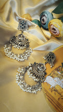 Load image into Gallery viewer, Zayana Long Jhumka Premium German Silver Earrings
