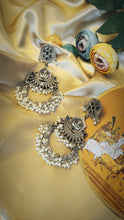 Load image into Gallery viewer, Zayana Long Jhumka Premium German Silver Earrings
