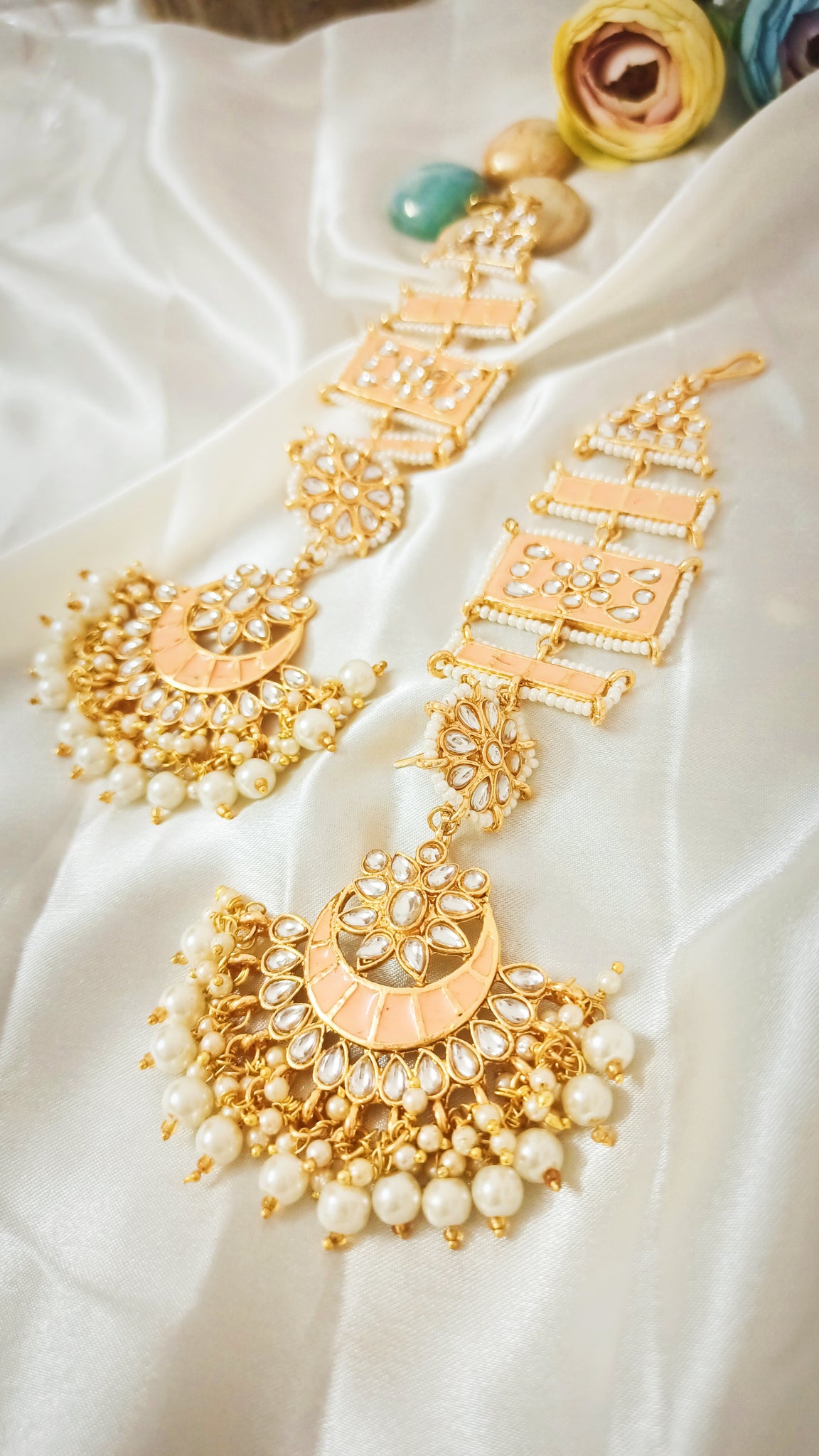 Buy White Pearl Drop Chandbali Earrings by Mae Jewellery By Neelu Kedia  Online at Aza Fashions.